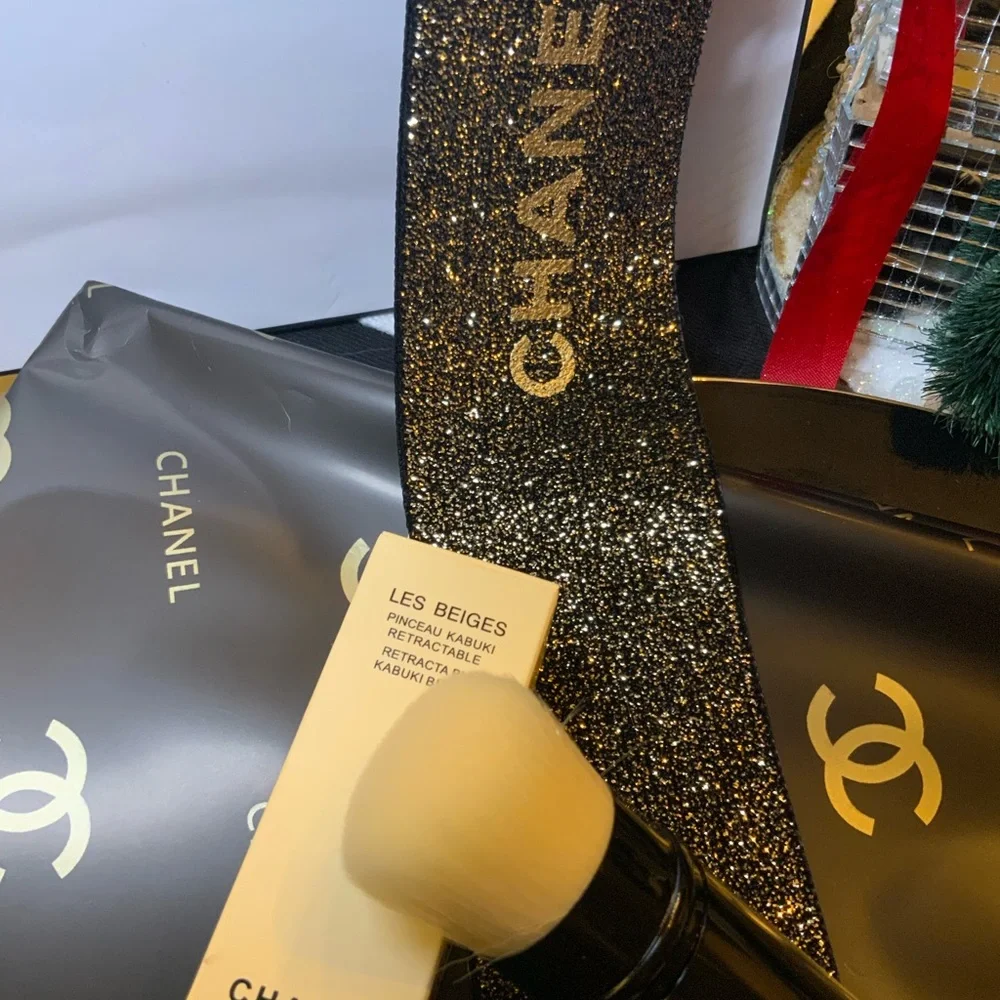 Chanel Compact Mirror W/Retractable Brush